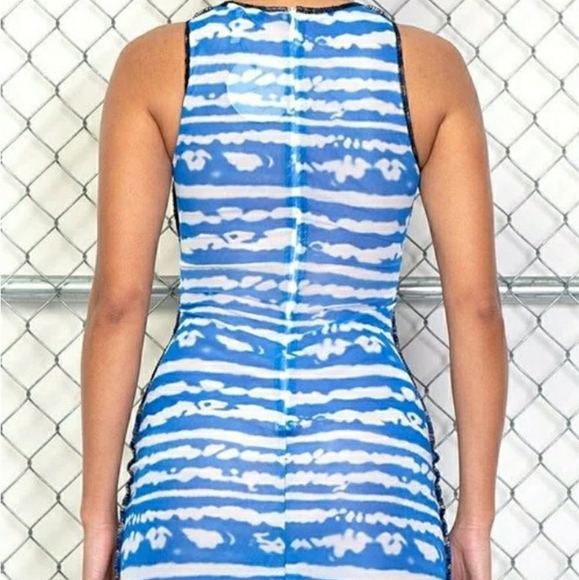 Bamboo Tie Dye Multi Color Mini Dress - Picture 5 of 6